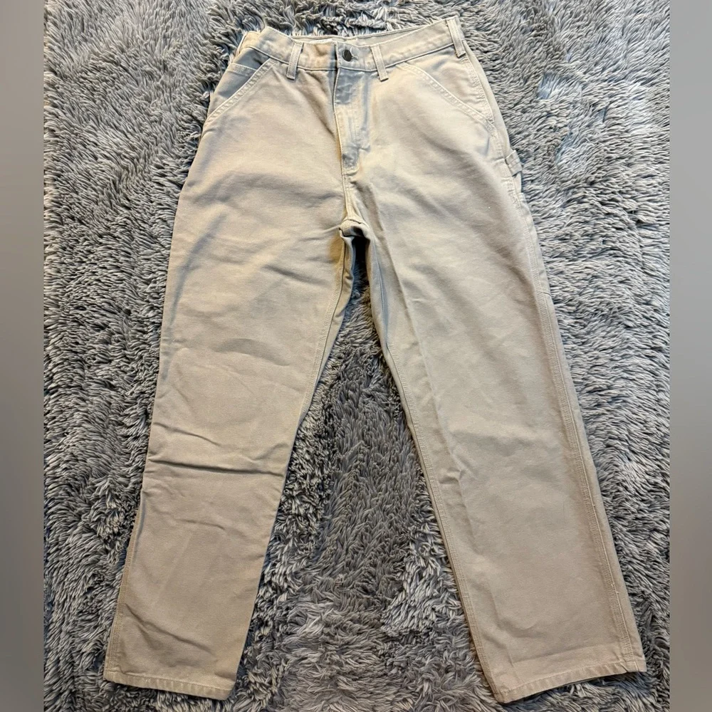 Carhartt Original Fit Duck Dungaree Desert B11 DES Mens 30x30 - Picture 2 of 6